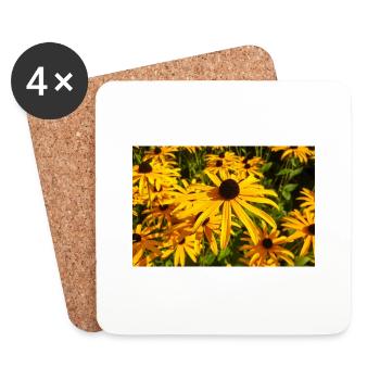 échinacée orange aussi échinacée Sonnenhut - Dessous de verre (lot de 4) - blanc - Devant