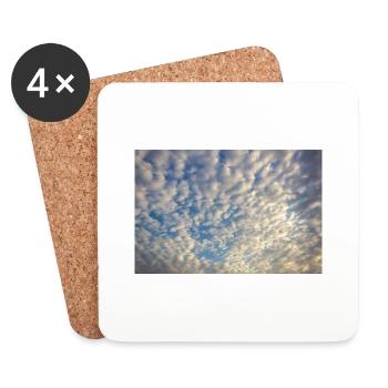 mer de nuages - Dessous de verre (lot de 4) - blanc - Devant