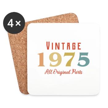 Millésime 1975 Toutes les pièces d’origine - Dessous de verre (lot de 4) - blanc - Devant