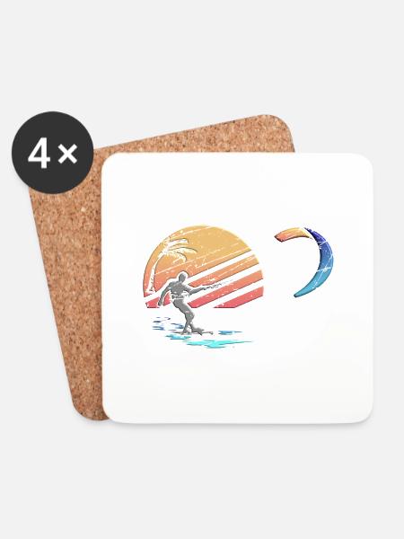 Go Kite - Untersetzer (4er-Set) - Weiß
