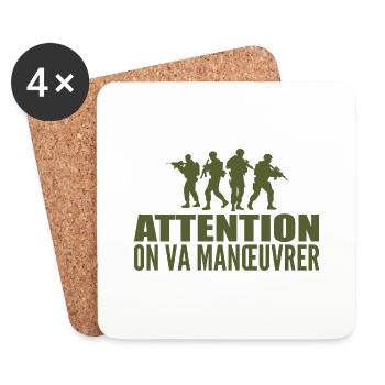 Siebte Kompanie, Militär, Militär Humor - Untersetzer (4er-Set) - Weiß - Vorne