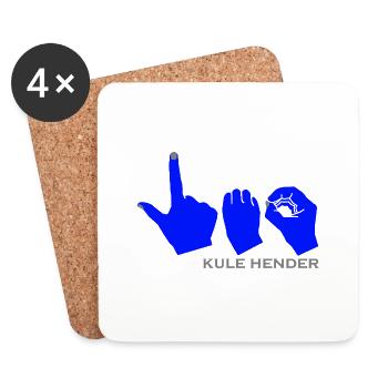 Leo with blue color - Coasters (set of 4) - white - Front