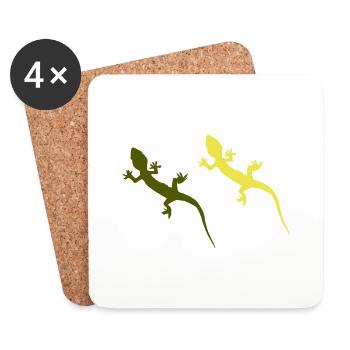 gecko 2 - Untersetzer (4er-Set) - Weiß - Vorne