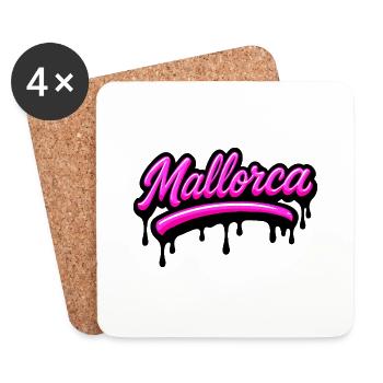 Mallorca Graffiti - Untersetzer (4er-Set) - Weiß - Vorne