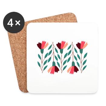 Le pouvoir des fleurs - Dessous de verre (lot de 4) - blanc - Devant