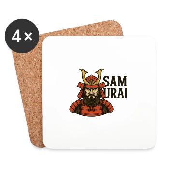 Samurai - Untersetzer (4er-Set) - Weiß - Vorne