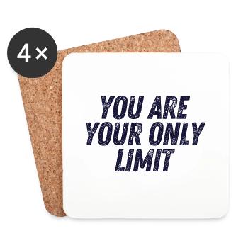 You are your only limit - Coasters (set of 4) - white - Front