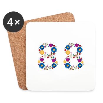 Flowers 88 - Untersetzer (4er-Set) - Weiß - Vorne
