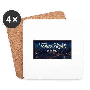 Tokyo Night 1 - Coasters (set of 4) - white - Front