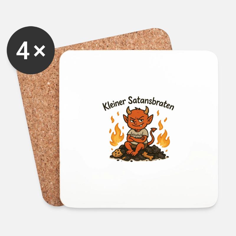 Kleiner Satansbraten - Untersetzer (4er-Set) - Weiß