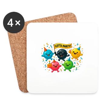 Balloon Squad - Untersetzer (4er-Set) - Weiß - Vorne