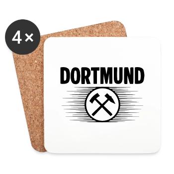 Dortmund Glueck auf - Untersetzer (4er-Set) - Weiß - Vorne