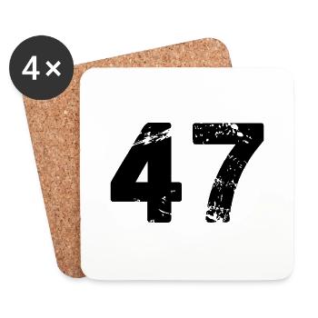 47 - Untersetzer (4er-Set) - Weiß - Vorne