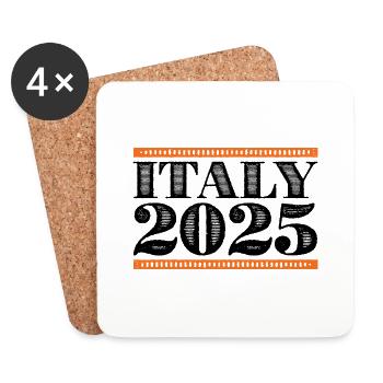 Italien 2025 - Untersetzer (4er-Set) - Weiß - Vorne