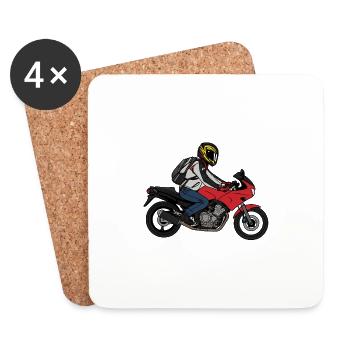 Biker - Coasters (set of 4) - white - Front