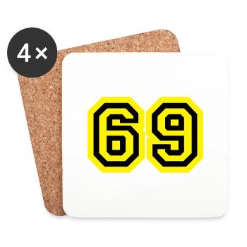 69 Sex - Untersetzer (4er-Set) - Weiß - Vorne