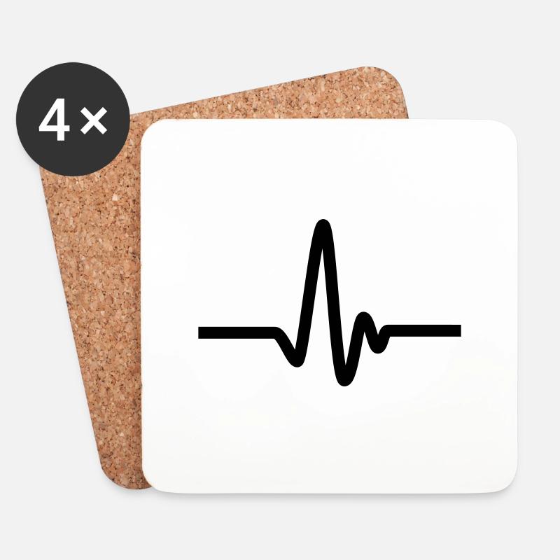 pulse - Coasters (set of 4) - white