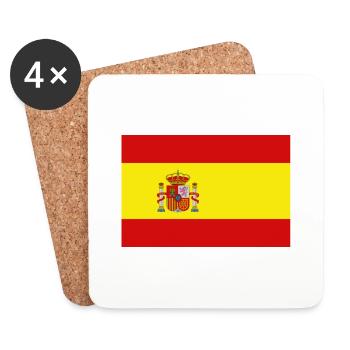 Spain truecolor Flag 2160px - Coasters (set of 4) - white - Front