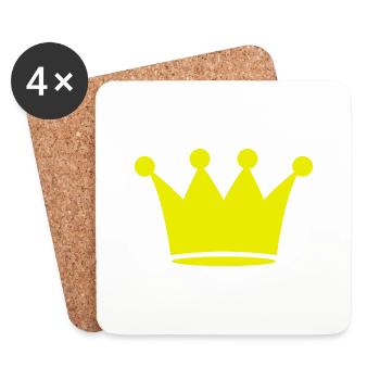 Crown - Coasters (set of 4) - white - Front