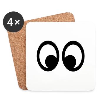 Augen - Untersetzer (4er-Set) - Weiß - Vorne