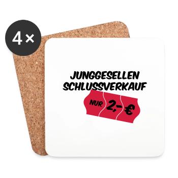 Bachelor - Coasters (set of 4) - white - Front