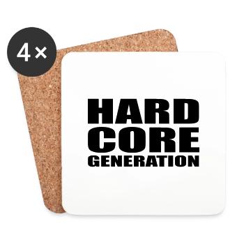 Hardcore Generation EN - Coasters (set of 4) - white - Front