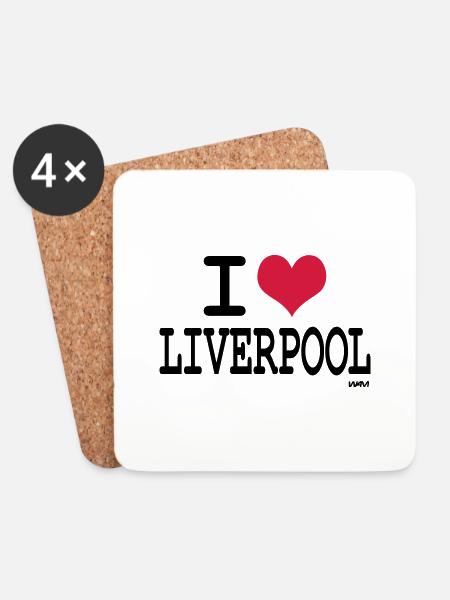i love by wam - Coasters (set of 4) - white