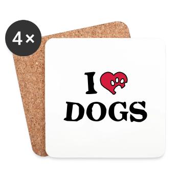 hundeherz_a_2c - Untersetzer (4er-Set) - Weiß - Vorne