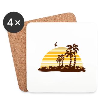 sunset - Coasters (set of 4) - white - Front