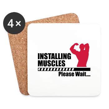 Installing Muscle - Dessous de verre (lot de 4) - blanc - Devant