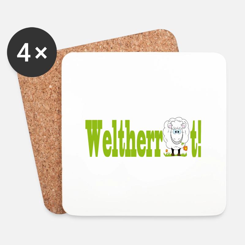 Weltherrschaft - Schaf - Untersetzer (4er-Set) - Weiß