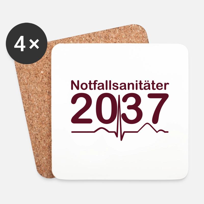 Notfallsanitäter 2037 - Untersetzer (4er-Set) - Weiß