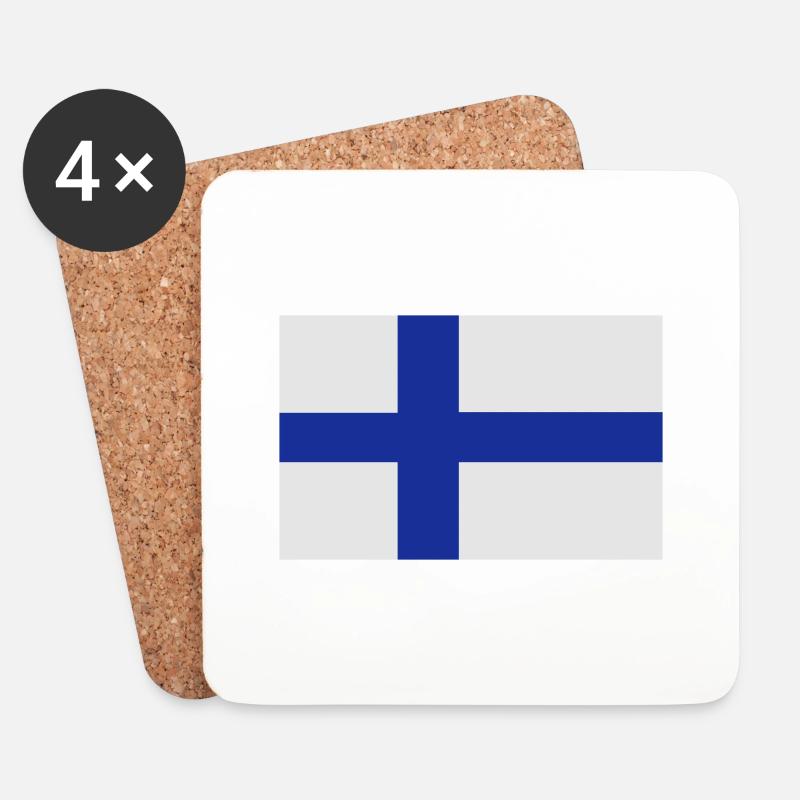 Finland - Untersetzer (4er-Set) - Weiß