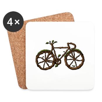 Bike-tree - Dessous de verre (lot de 4) - blanc - Devant