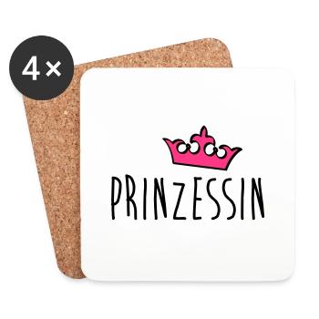 prinzessin - Untersetzer (4er-Set) - Weiß - Vorne