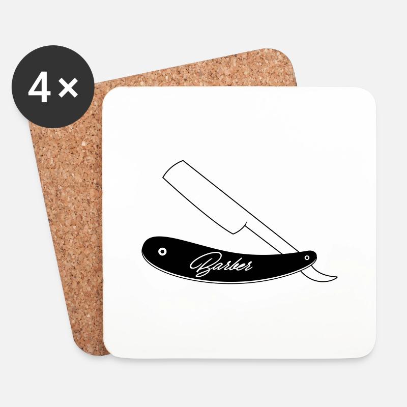 Barber - Untersetzer (4er-Set) - Weiß