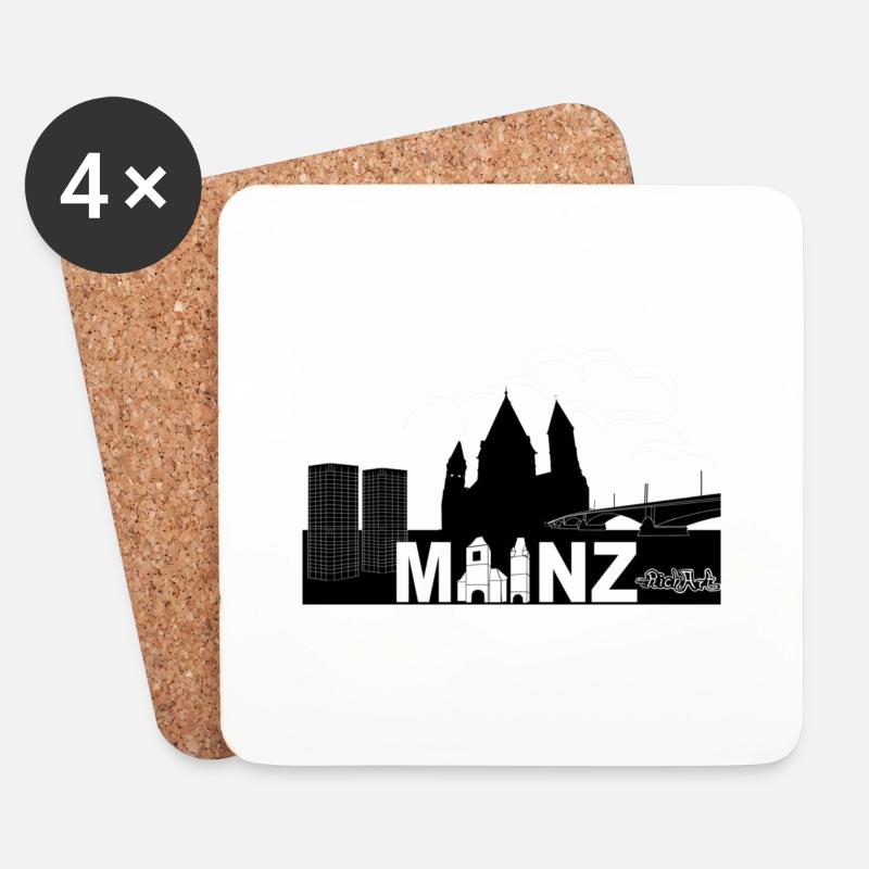 Mainz weiß - Untersetzer (4er-Set) - Weiß