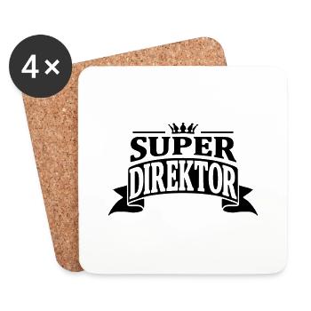 super direktor - Untersetzer (4er-Set) - Weiß - Vorne