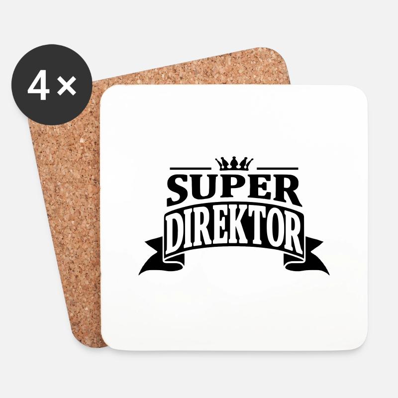 super direktor - Untersetzer (4er-Set) - Weiß