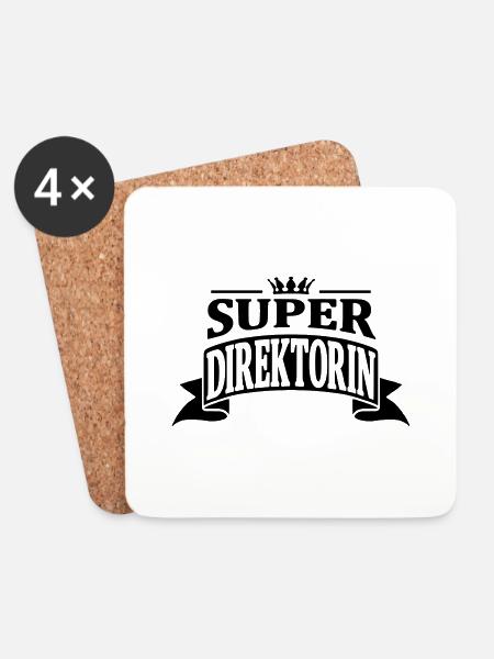 super direktorin - Untersetzer (4er-Set) - Weiß
