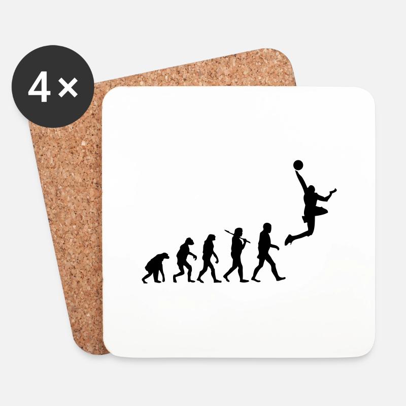 Basketball - Untersetzer (4er-Set) - Weiß