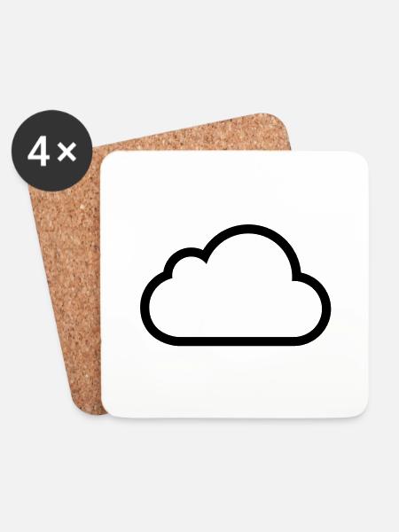 cloud - Untersetzer (4er-Set) - Weiß
