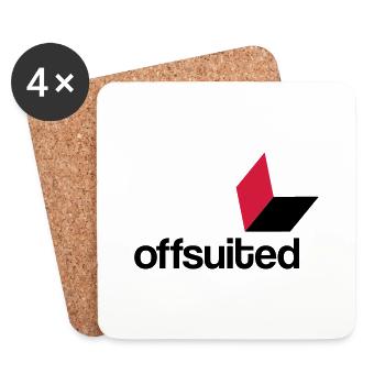 offsuited logo schwarz - Untersetzer (4er-Set) - Weiß - Vorne