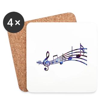 Starry musical reach - Coasters (set of 4) - white - Front