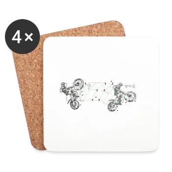 Think before trial? - Coasters (set of 4) - white - Front