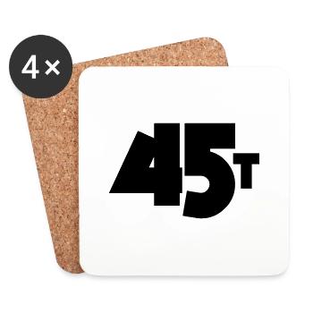 45t - Dessous de verre (lot de 4) - blanc - Devant