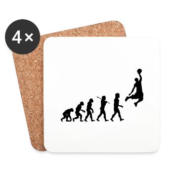 Basketball Dunk Evolution - Untersetzer (4er-Set) - Weiß - Vorne
