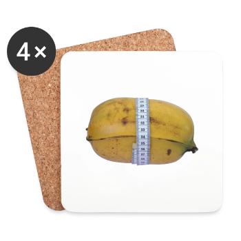 Banane - La plus grosse banane... - Dessous de verre (lot de 4) - blanc - Devant