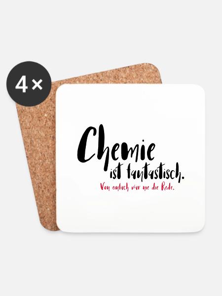Chemie ist fantastisch - Untersetzer (4er-Set) - Weiß