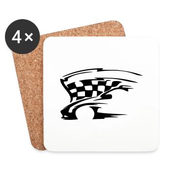 auto 5 - Untersetzer (4er-Set) - Weiß - Vorne